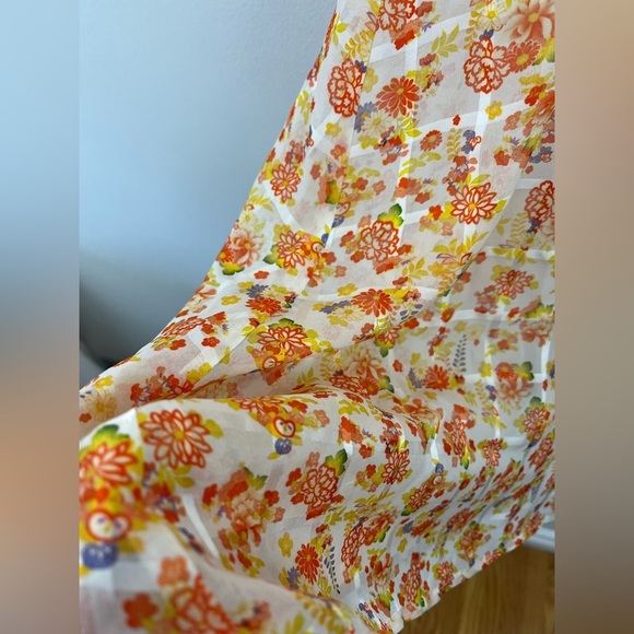 CACHAREL Vintage Silk A-Line Sundress with Flutter Cap Sleeves Size S - Picture 7 of 9